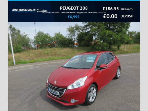 Peugeot 208  1.6 E-HDI ALLURE 2015,1 Owner,Low Mileage,74mpg,?0