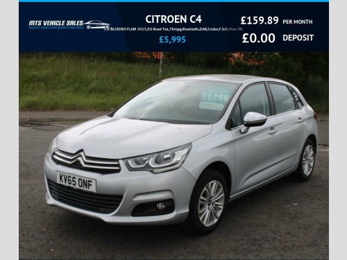 Citroen C4  1.6 BLUEHDI FLAIR 2015,?0 Road Tax,78mpg,Bluetooth