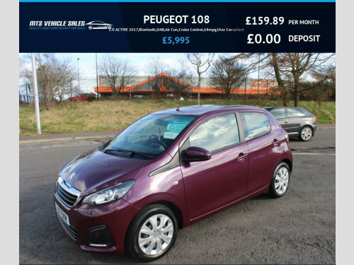Peugeot 108  1.0 ACTIVE 2017,Bluetooth,DAB,Air Con,Cruise Contr
