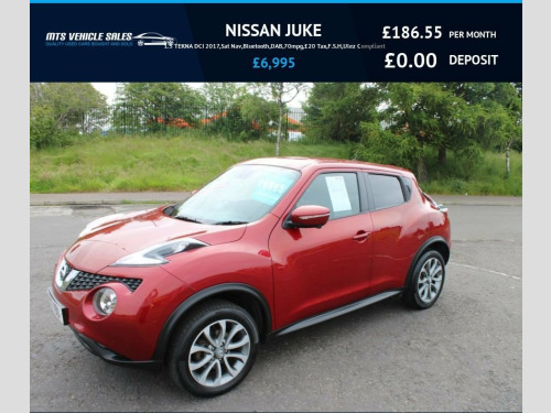 Nissan Juke  1.5 TEKNA DCI 2017,Sat Nav,Bluetooth,DAB,70mpg,?20