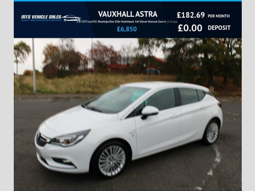 Vauxhall Astra  1.6 CDTi ,2015,Leather,Bluetooth,DAB,Cruise,72mpg,