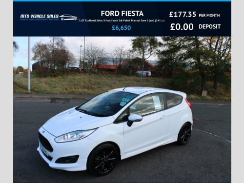 Ford Fiesta  1.0T EcoBoost Zetec S 2016,Sat Nav,Bluetooth,DAB,6