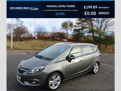 Vauxhall Zafira Tourer  1.4i Turbo SRi 7 Seater,18*Alloys,Leather,Sat Nav,