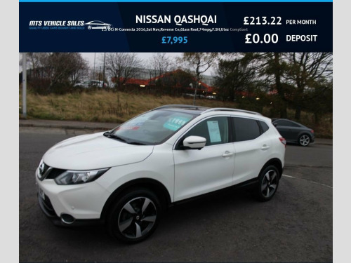 Nissan Qashqai  1.5 DCi N-Connecta 2016,Sat Nav,Reverse Cn,Glass R