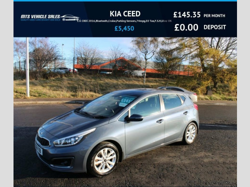 Kia ceed  1.6 CRDi 2016,Bluetooth,Cruise,Parking Sensors,74m