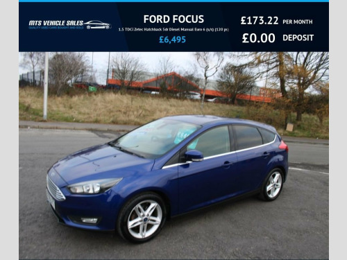 Ford Focus  1.5 TDCi Zetec 2016,Sat Nav,Bluetooth,DAB,74mpg,?0