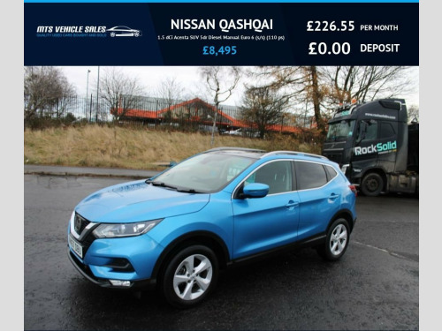 Nissan Qashqai  1.5 DCi Acenta 2017,Sat Nav,Glass Roof,Reverse Cam