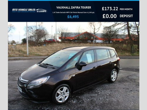 Vauxhall Zafira Tourer  1.4i Turbo Exclusiv MPV 5dr Petrol Manual Euro 6 (