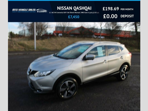 Nissan Qashqai  1.5 dCi N-Connecta 2016,Sat Nav,Glass Roof,Reverse