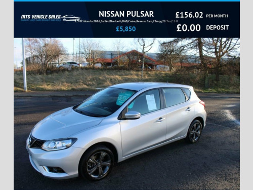 Nissan Pulsar  1.5 dCi Acenta 2016,Sat Nav,Bluetooth,DAB,Cruise,R