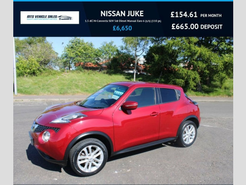 Nissan Juke  1.5 dCi N-Connecta 2016,Sat Nav,Bluetooth,Dab,Reve