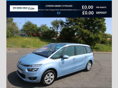 Citroen Grand C4 Picasso  1.6 BlueHDi VTR+2016,7 Seater,70mpg,?20 Road Tax,B
