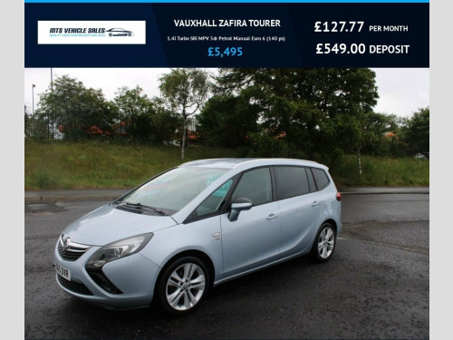 Vauxhall Zafira Tourer  1.4i Turbo SRi 7 Seater 2015,Air Con,Cruise Contro