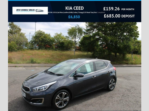 Kia ceed  1.6 CRDi ISG 2016,Sat Nav,Leather,DAB,Cruise,72mpg