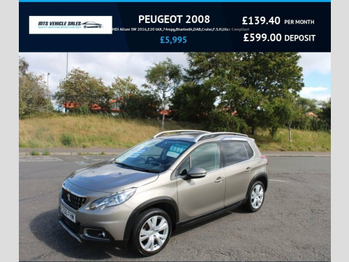 Peugeot 2008 Crossover  1.6 BlueHDi Allure SW 2016,?20 Tax,74mpg,Bluetooth