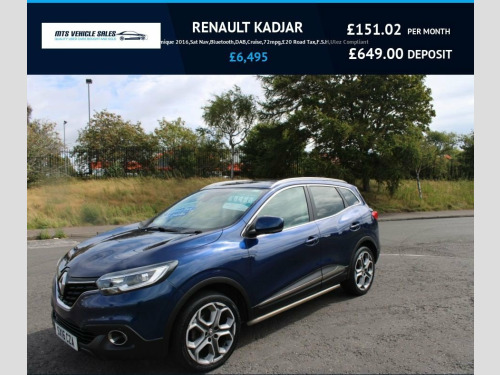 Renault Kadjar  1.5 dCi Dynamique 2016,Sat Nav,Bluetooth,DAB,Cruis