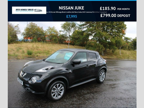 Nissan Juke  1.2 DIG-T Tekna 2018,Low Mileage,Black Leather,Sat