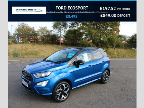 Ford EcoSport  1.0TST-LINE 2018,Sat Nav,Diamond Cut Alloys,Revers