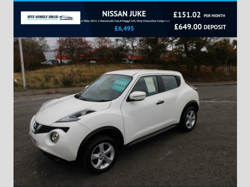 Nissan Juke  1.6 Visia 2017, 2 Owners,Air Con,47mpg,F.S.H, Very