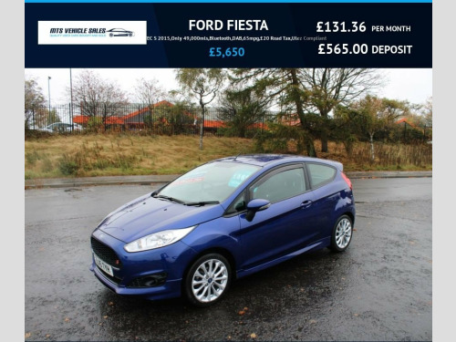 Ford Fiesta  1.0T ZETEC S 2015,Only 49,000mls,Bluetooth,DAB,65m