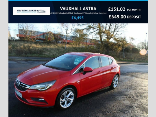 Vauxhall Astra  1.4i SRi 2017,Bluetooth,DAB,Air Con,Cruise,17*Allo