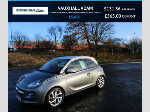 Vauxhall ADAM  1.4i SLAM 2017,Bluetooth,DAB,Cruise,Park Sensors,F