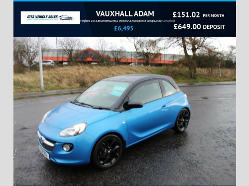 Vauxhall ADAM  1.2i Energised 2018,Bluetooth,DAB,1 Owner,F.S.H,In 