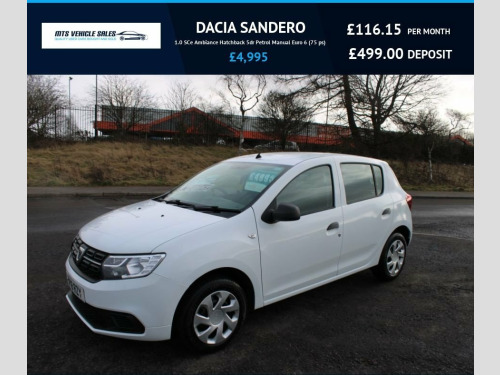 Dacia Sandero  1.0 SCe Ambiance 2018,Bluetooth,Air Con,54mpg,F.S. 