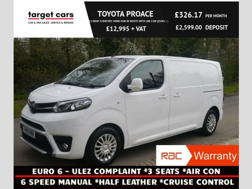 Toyota Proace  1.6 113BHP COMFORT MWB VAN IN WHITE WITH AIR CON (