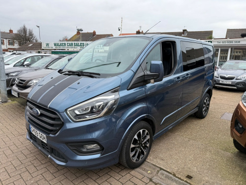 Ford Transit Custom  2.0 EcoBlue 185ps Low Roof D/Cab Sport Van Auto