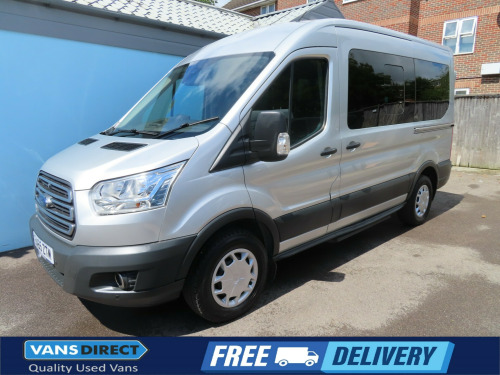 Ford Transit  350 TREND 2.2 TDCI 150 12 SEAT MINIBUS AIR CON P SENSORS MWB NO VAT