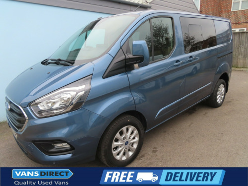 Ford Transit Custom  300 LIMITED 2.0 ECOBLUE 6 SEAT CREW AIR CON F+R SENSORS CRUISE SWB