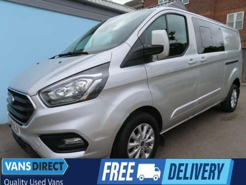 Ford Transit Custom  320 LIMITED ECOBLUE CREW VAN AIR CON ALLOY WHEELS PARKING SENSORS