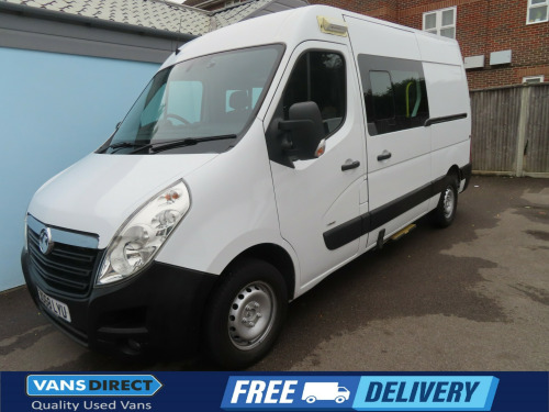 Vauxhall Movano  3500 2.3 CDTi 6 SEAT CREW/MESS VAN AIR CON MICROWAVE REAR CAMERA MWB