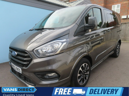 Ford Transit Custom 170BHP 320 EcoBlue Sport Crew Van Double Cab HEATED SEATS REAR CAMERA AIR