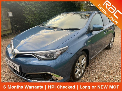 Toyota Auris  1.8 VVT-h Excel CVT Euro 6 (s/s) 5dr (Safety Sense)