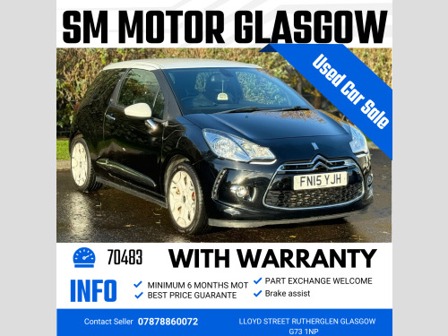 Citroen DS3  1.2 PureTech DStyle Ice Hatchback 3dr Petrol Manual Euro 6 (s/s) (110 ps)