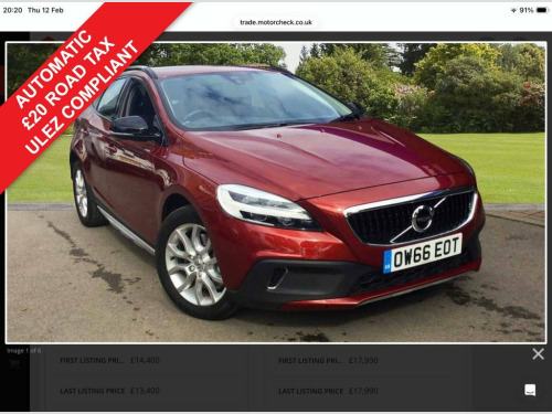 Volvo V40  2.0 D2 Pro Hatchback 5dr Diesel Automatic Euro 6 ( 