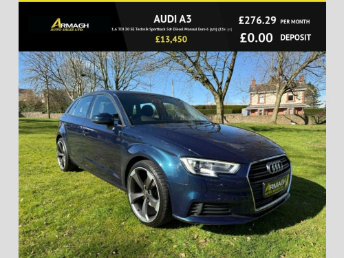 Audi A3  1.6 TDI 30 SE Technik Sportback 5dr Diesel Manual 