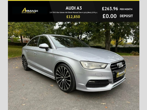 Audi A3  2.0 TDI S line Saloon 4dr Diesel Manual Euro 6 (s/