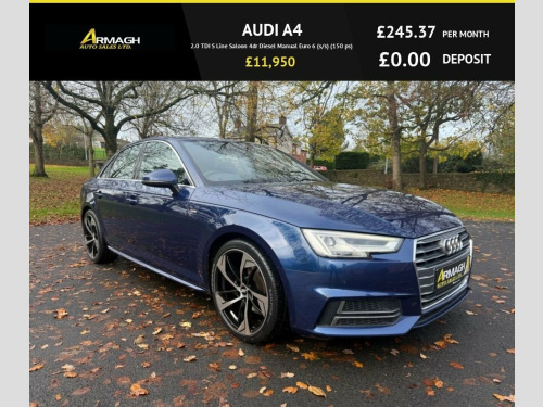 Audi A4  2.0 TDI S Line Saloon 4dr Diesel Manual Euro 6 (s/