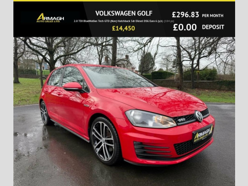 Volkswagen Golf  2.0 TDI BlueMotion Tech GTD (Nav) Hatchback 5dr Di 