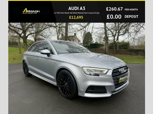 Audi A3  1.6 TDI S line Saloon 4dr Diesel Manual Euro 6 (s/ 