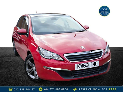 Peugeot 308  1.6 E-HDI ACTIVE 5d 114 BHP £0 Tax_Sat Nav_Low Miles_Long MOT