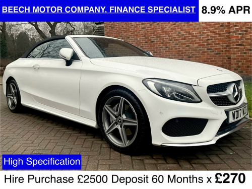 Mercedes-Benz C-Class C200 2.0 C200 AMG Line (Premium Plus) Cabriolet G-Tronic+ Euro 6 (s/s) 2dr