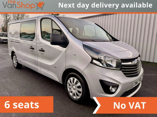 Vauxhall Vivaro  1.6 CDTi 2900 BiTurbo ecoTEC Sportive Crew Van L2 H1 Euro 6 (s/s) 5dr (6 Se