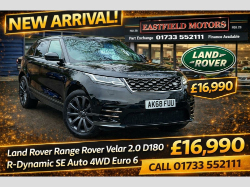 Land Rover Range Rover Velar  2.0 D180 R-Dynamic SE Auto 4WD Euro 6 (s/s) 5dr 