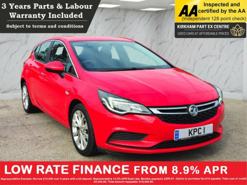 Vauxhall Astra  1.4i Turbo Design Hatchback 5dr Petrol Manual Euro