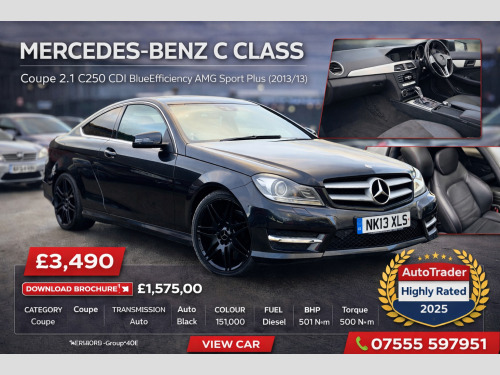 Mercedes-Benz C-Class C250 2.1 C250 CDI BlueEfficiency AMG Sport Plus 