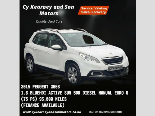 Peugeot 2008 Crossover  1.6 BlueHDi Active SUV 5dr Diesel Manual Euro 6 (7